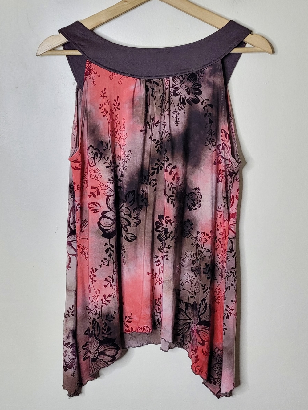 Sami + Jo Y2K Velvet Burnout Sleeveless Top Size S - Picture 6 of 8